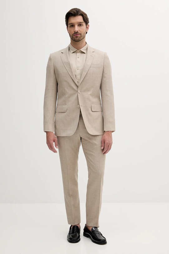 Armani Exchange cămașă de in XM001221.AF14619.NOS bej AA00