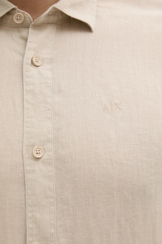 Armani Exchange cămașă de in XM001221.AF14619.NOS bej