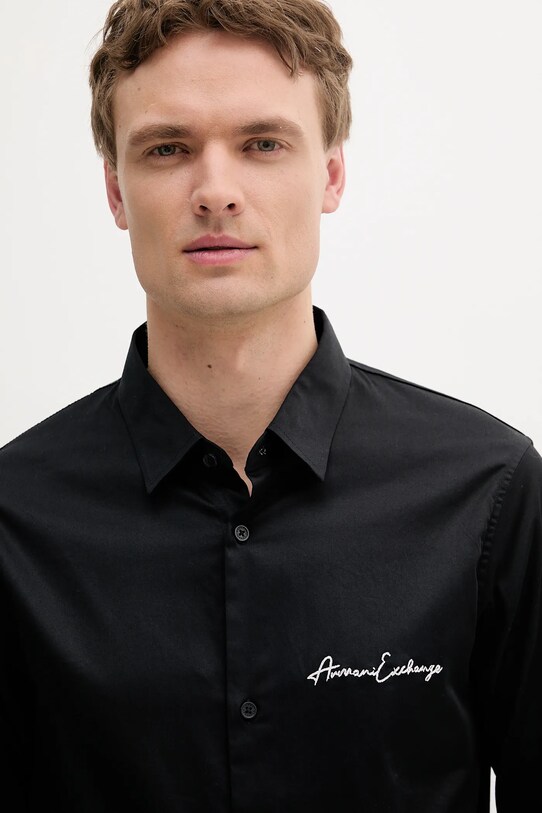 Košeľa Armani Exchange čierna XM001224.AF10192.NOS