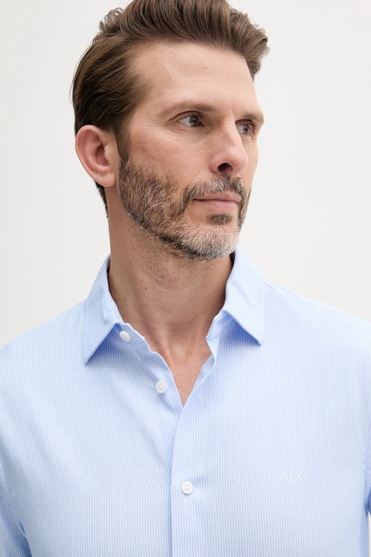 Armani Exchange camicia in cotone blu XM000714.AF13207