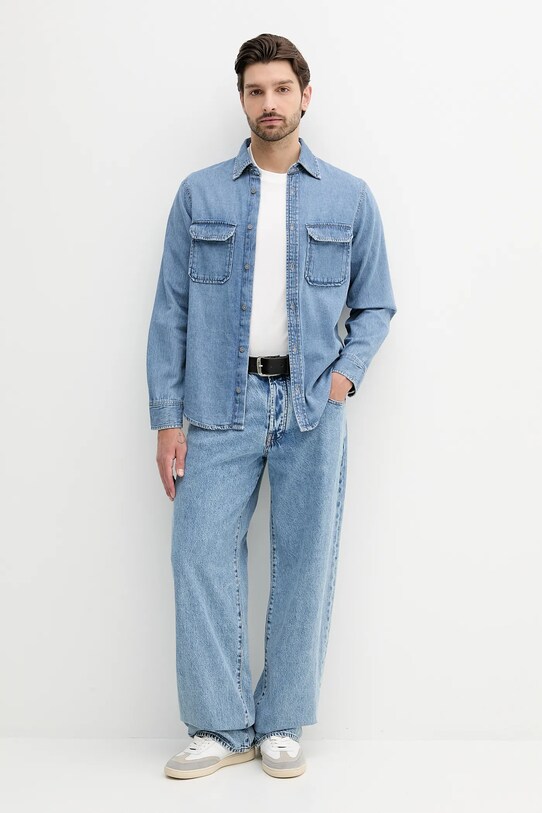 Armani Exchange koszula jeansowa XM001238.AF15123 niebieski SS25