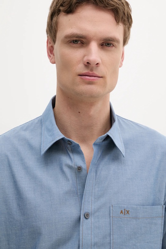 Armani Exchange koszula bawełniana niebieski XM000666.AF13208