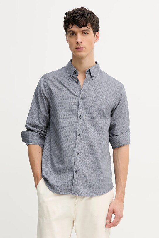 Armani Exchange koszula bawełniana wzorzyste granatowy XM000442.AF13080