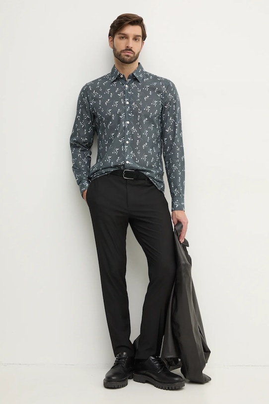 Joop! koszula bawełniana 30044863 szary SS25