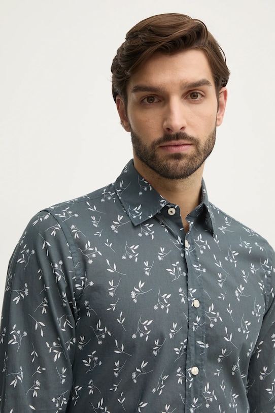 Joop! camasa din bumbac gri 30044863