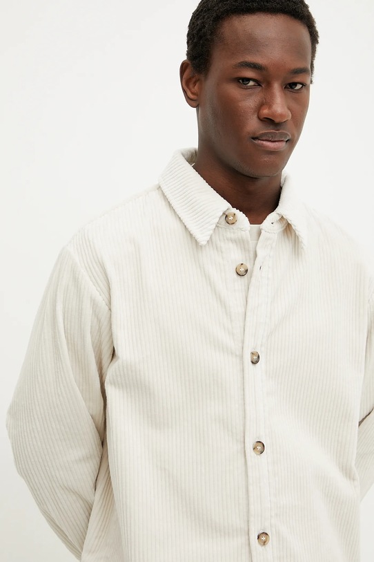 A.P.C. koszula sztruksowa surchemise boris beżowy COHDW.H02811