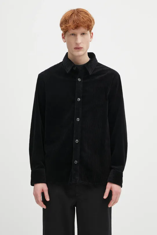 Вельветовая рубашка A.P.C. surchemise boris casual чёрный COHDW.H02811