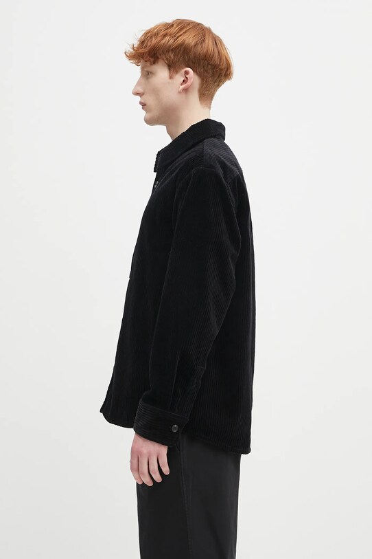 Вельветовая рубашка A.P.C. surchemise boris COHDW.H02811 чёрный SS25