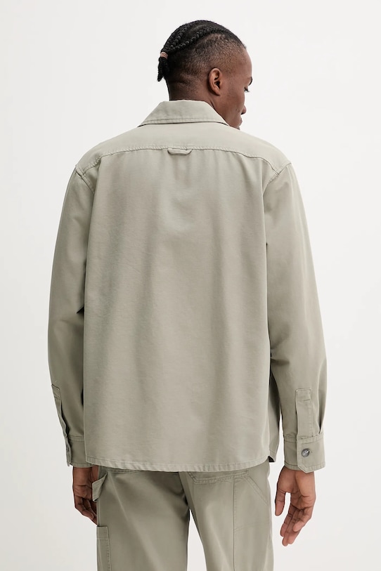 Îmbrăcăminte A.P.C. cămașă din bumbac surchemise basile brodee poitrine COGBJ.H02918 verde