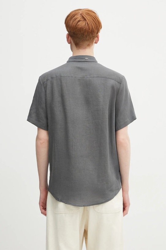 Oblečení Lněná košile A.P.C. chemisette bellini logo LIAEK.H12551 šedá