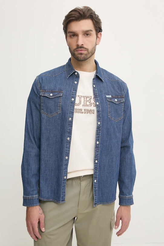 Джинсова сорочка Guess TRUCKEE casual блакитний M4YH02.D3PF6