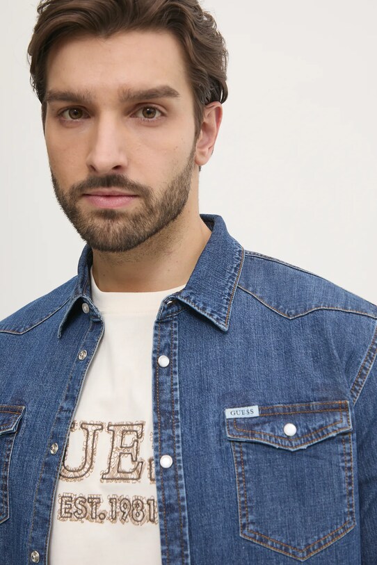 Джинсова сорочка Guess TRUCKEE блакитний M4YH02.D3PF6