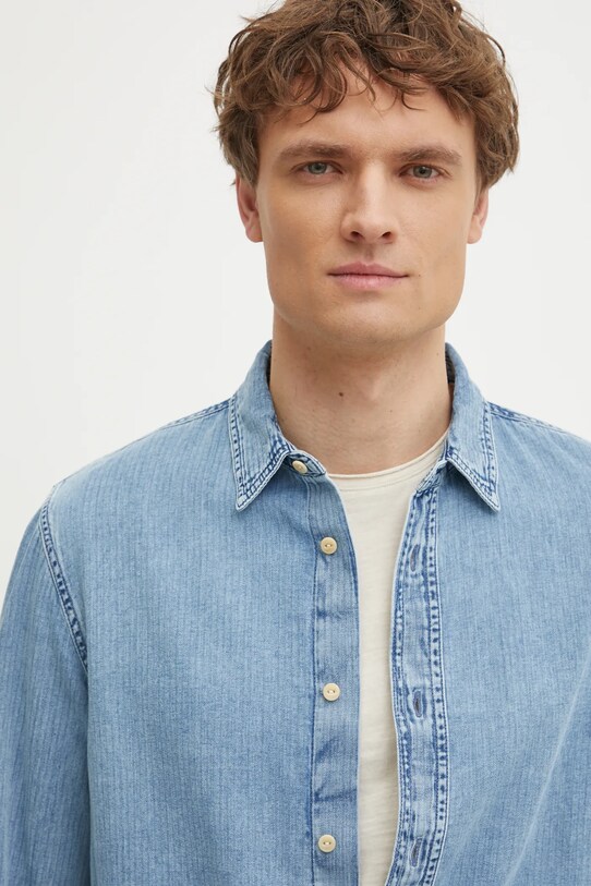 Guess koszula jeansowa RONNIE niebieski M5RH77.D5L01