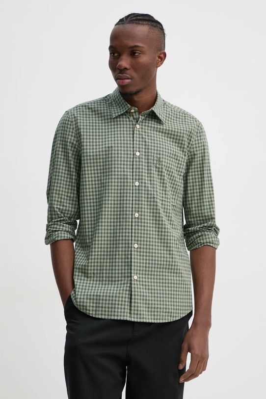 Хлопковая рубашка Marc O'Polo узор зелёный 520720842090