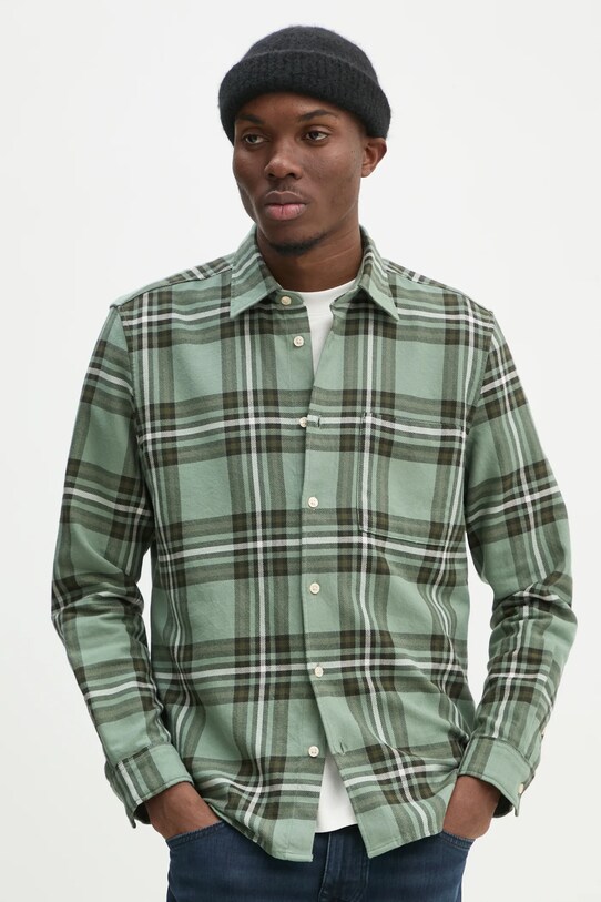Marc O'Polo camasa din bumbac cu modele verde 520732042090