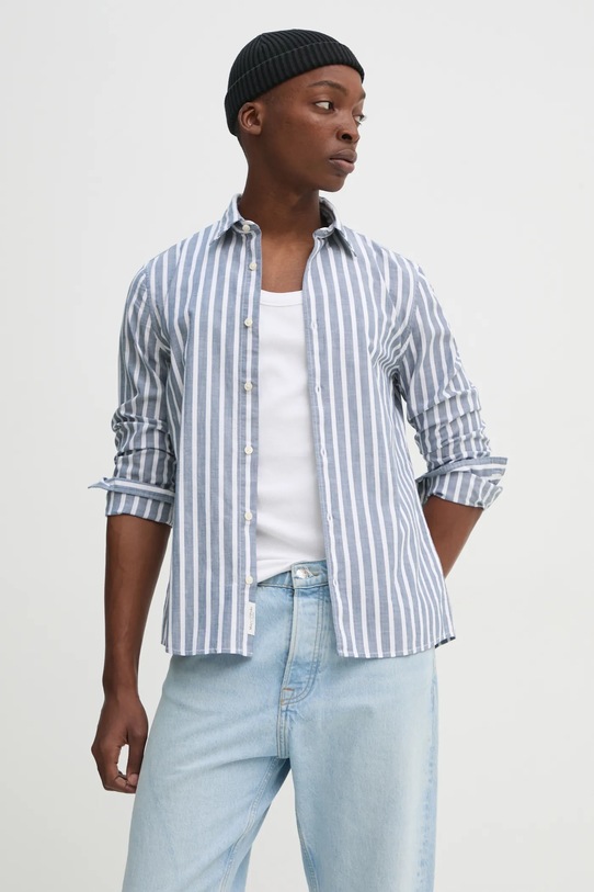 Bavlněná košile Marc O'Polo regular šedá 520741042358