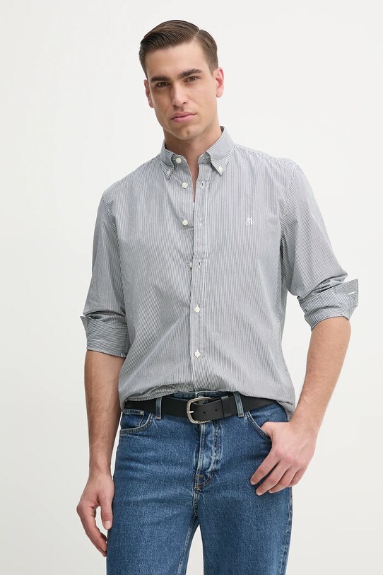 Marc O'Polo cămașă din bumbac cu modele alb 522733842172