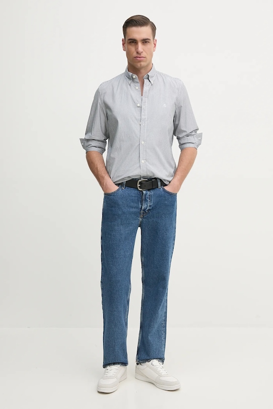 Marc O'Polo cămașă din bumbac 522733842172 alb SS25