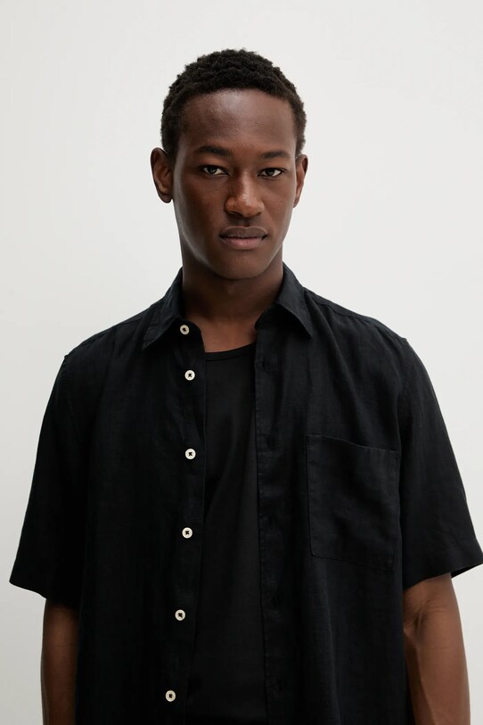 Oblečení Lněná košile Marc O'Polo 523742841002 černá