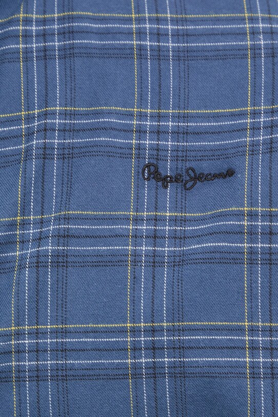 Pepe Jeans cămașă din bumbac ALAN PM308806 bleumarin SS25