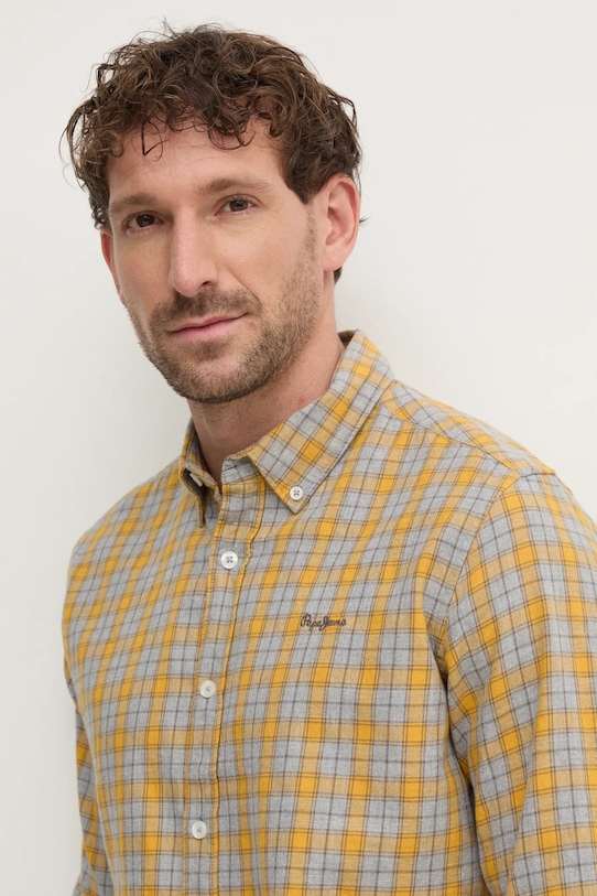 Pamučna košulja Pepe Jeans ARCHIE PM308812 zlatna