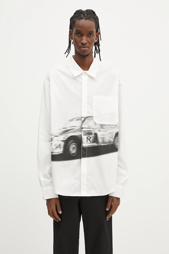 Хлопковая рубашка Represent Raceway Shirt узор белый MLM2961.26