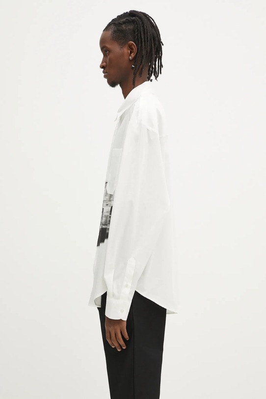 Хлопковая рубашка Represent Raceway Shirt MLM2961.26 белый SS25