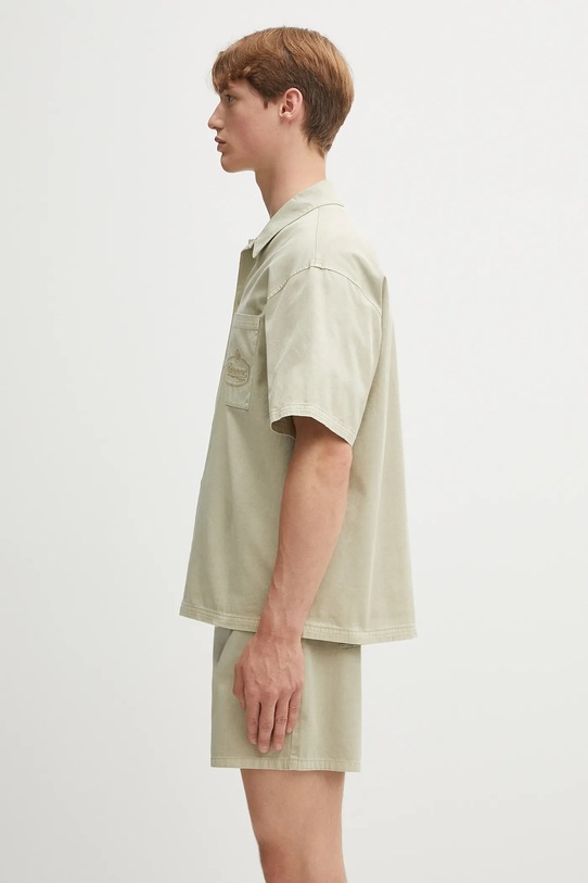 Represent koszula bawełniana Short Sleeve Cotton Overshirt MLM21482.25 beżowy SS25