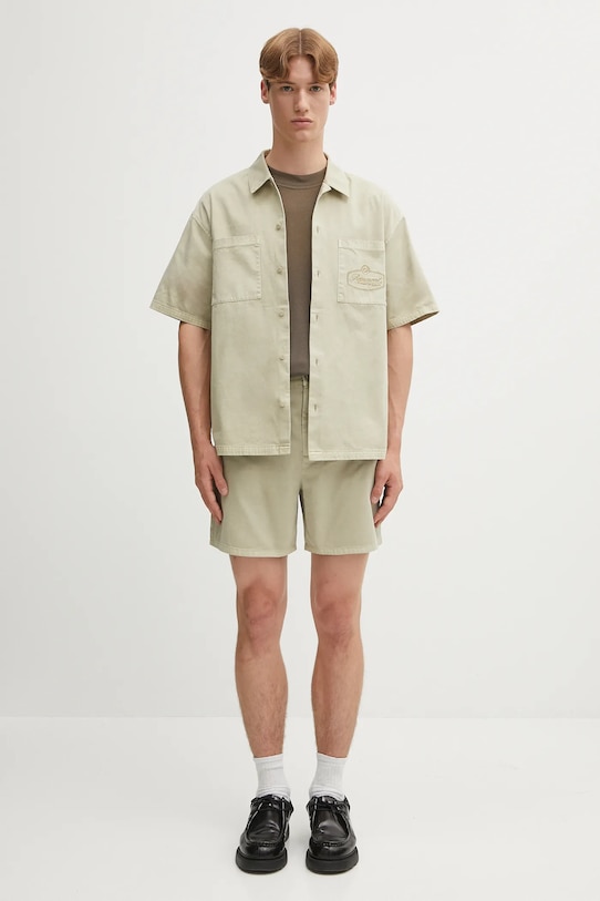 Pamučna košulja Represent Short Sleeve Cotton Overshirt MLM21482.25 bež