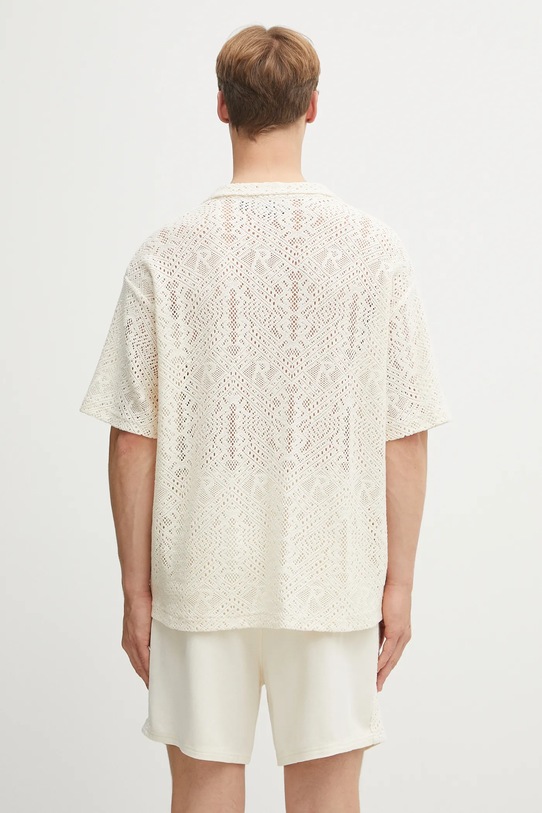 Îmbrăcăminte Represent cămașă All Over Crochet Shirt MLM3837.26 bej