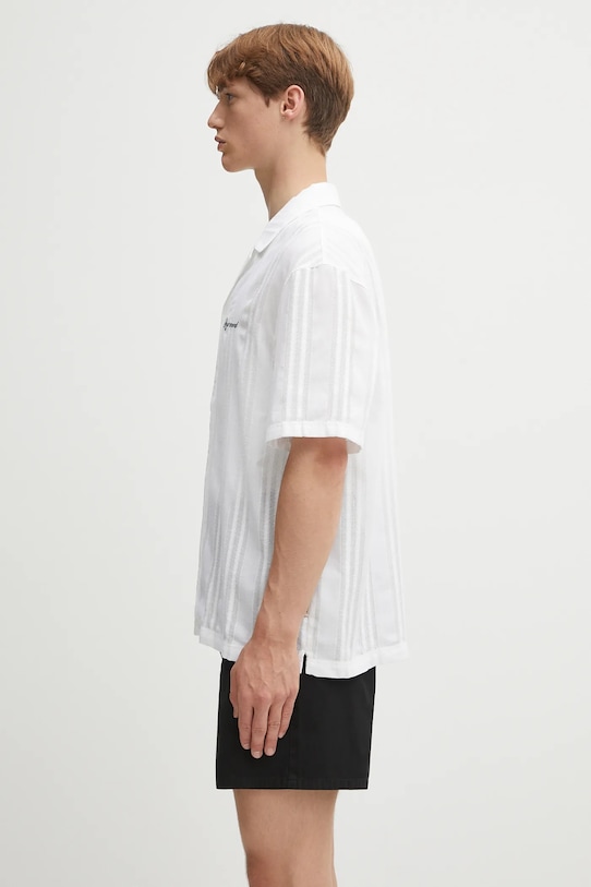 Bavlněná košile Represent Embroidered Bowling Shirt MLM2967.31 bílá SS25