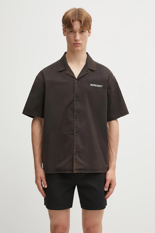 Košulja Represent Serif Shirt relaxed smeđa MLM21464.01