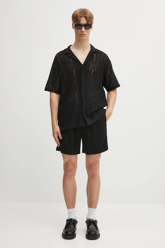 Košulja Represent All Over Crochet Shirt MLM3837.01 crna