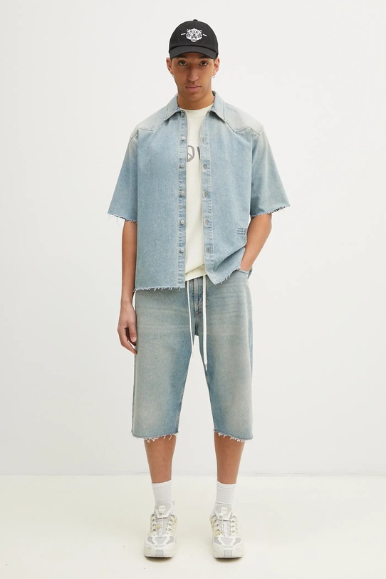 MM6 Maison Margiela koszula jeansowa SH0DR0006 niebieski