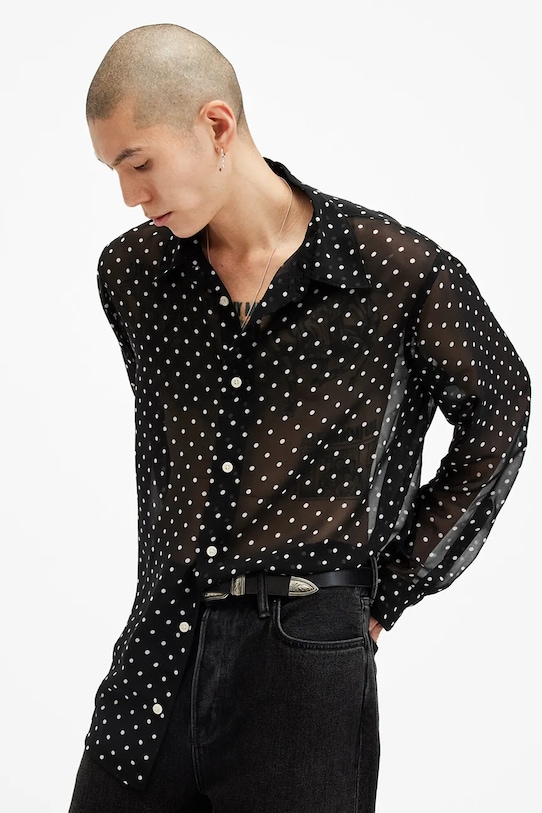 Srajca AllSaints SANGHA Drugo črna M105SB