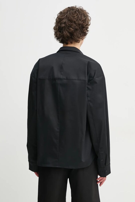 Одяг Вовняна сорочка Heliot Emil SS25.M.05.060.BLK01 чорний
