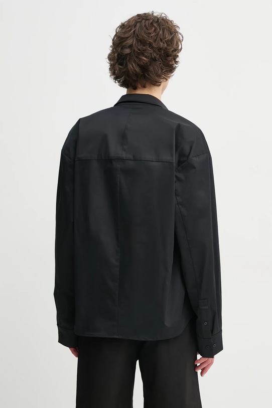 Clothing Heliot Emil wool shirt SS25.M.05.060.BLK01 black