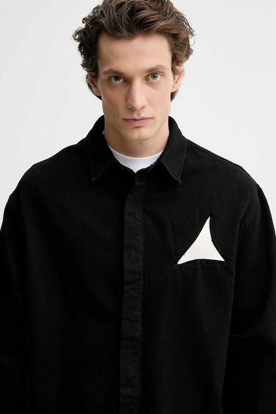 Джинсова сорочка Heliot Emil чорний SS25.M.05.066.BLK01