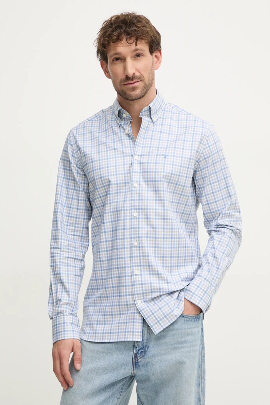 Hackett London camasa lung albastru HM3010135