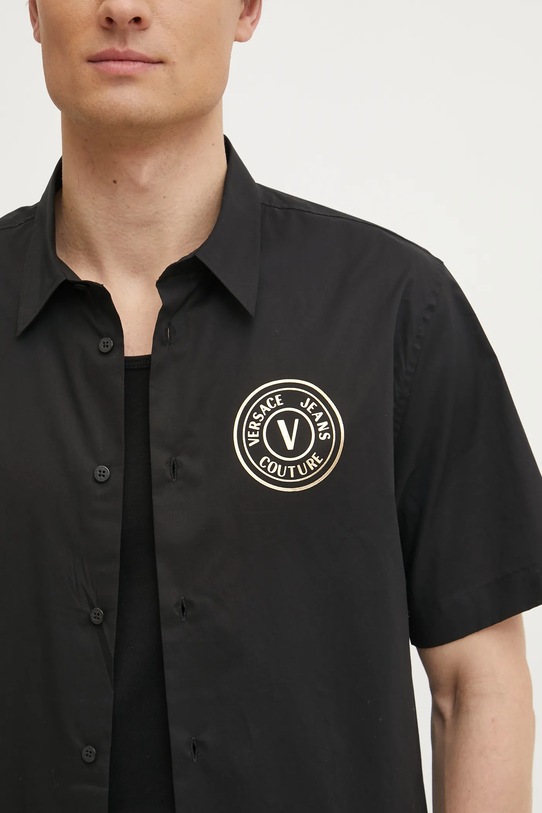 Хлопковая рубашка Versace Jeans Couture 78GALY11.CN002 чёрный