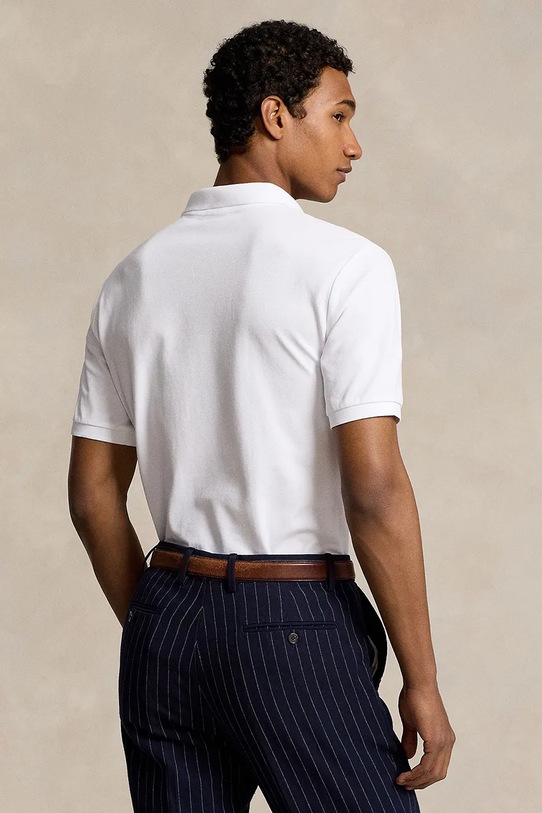 Polo Ralph Lauren polo bawełniane Polo Shirt 710941449 biały SS25