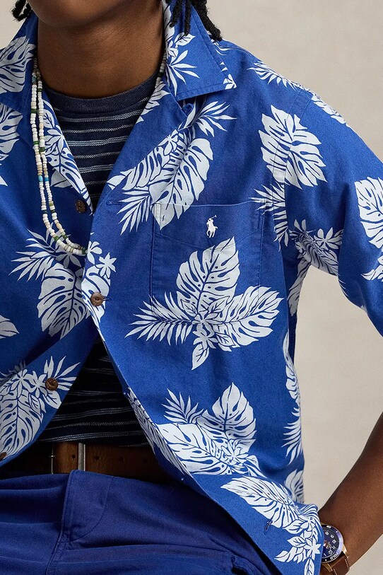 Polo Ralph Lauren cămașă din bumbac CLS SPRT albastru 710958151