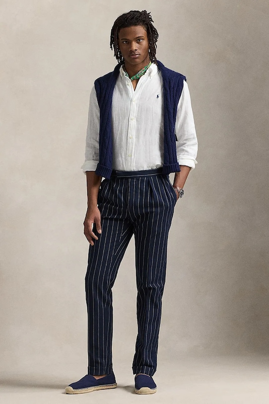 Clothing Polo Ralph Lauren linen shirt Long Sleeve Sport Shirt 710966294 white