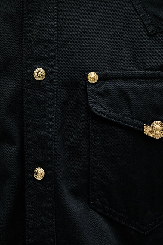 Versace Jeans Couture koszula bawełniana czarny 78GAL250.CDWRB