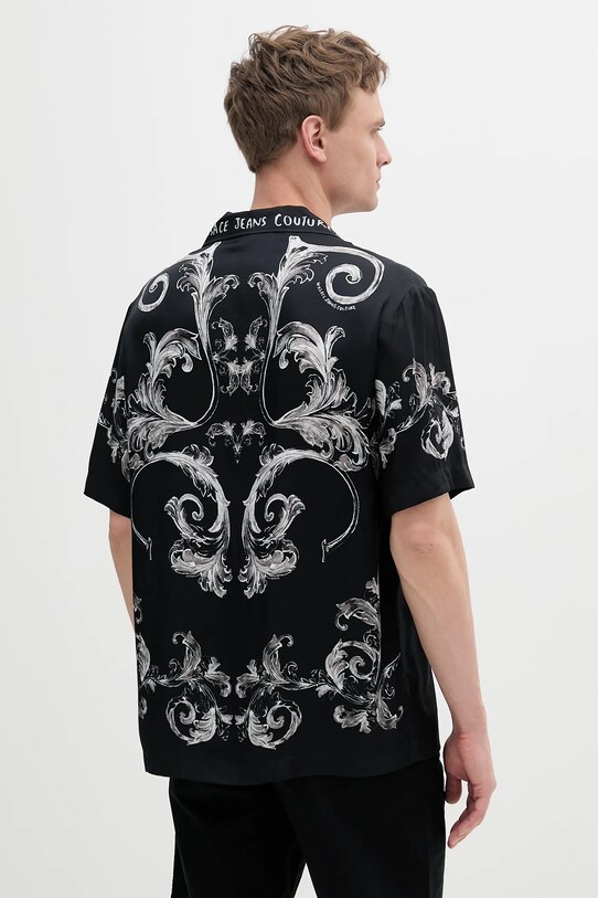 Versace Jeans Couture cămașă scurt negru 78GAL2BB.NS624