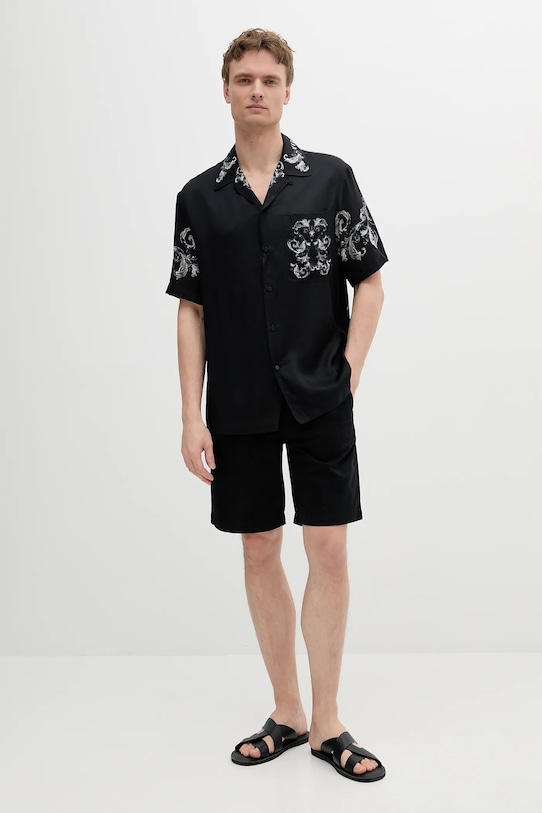 Košeľa Versace Jeans Couture 78GAL2BB.NS624 čierna SS25