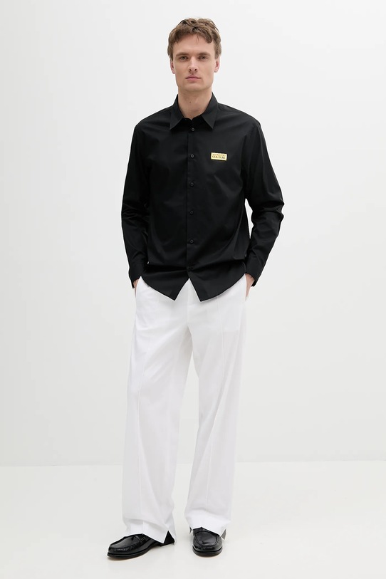 Versace Jeans Couture camicia in cotone 78GALYR1.CN002 nero SS25