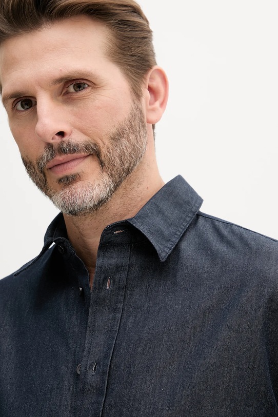 Sisley cămașă din bumbac bleumarin 5UTXSQ04H