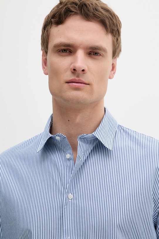 Sisley cămașă din bumbac albastru 5MVUSQ04D