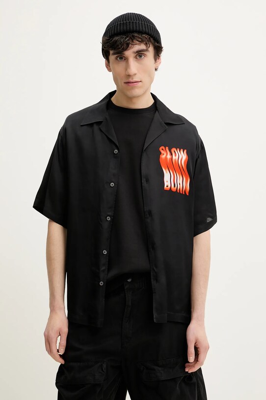 Košile Diesel S-KAROL-A SHIRT krátký černá A16460.0KNAK